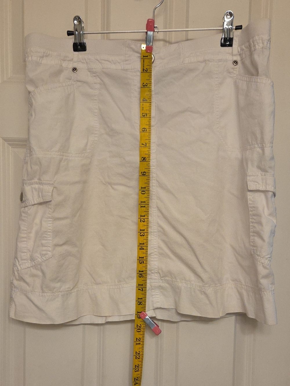 Chico's White Utility Skirt with Front Cargo Pockets 2